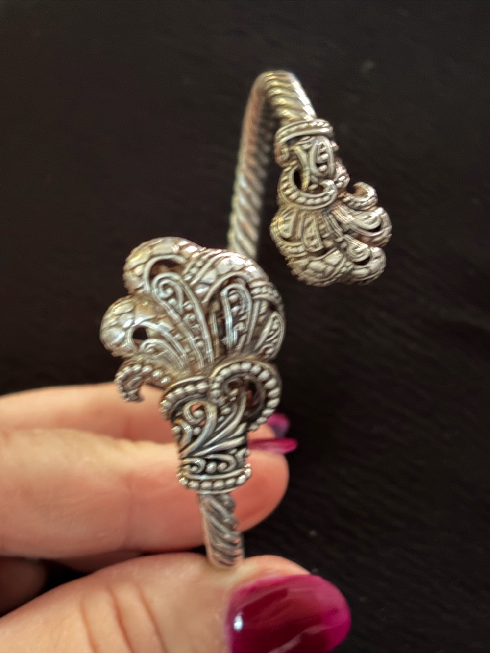 Gorgeous Designer Sarda filigree hinged bracelet